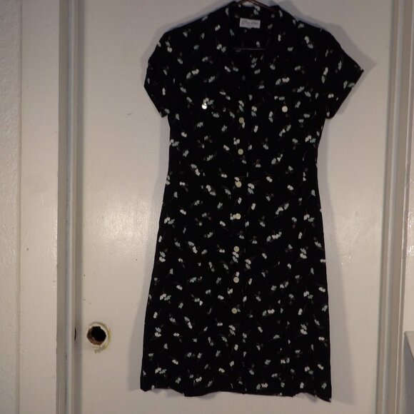 Miss Coco Paris Floral Fully Button Down Dress No Size - Picture 1 of 6